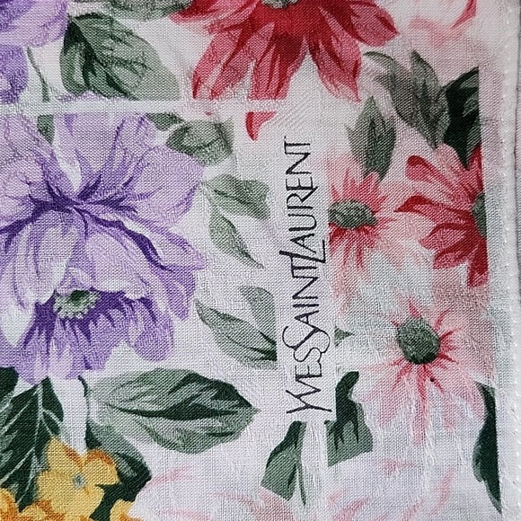 YVES SAINT Laurent 💯 Authentic Handkerchief Cotton - Picture 2 of 6